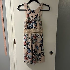 Pink dress with flowers